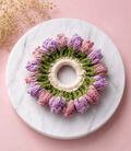 Handmade Lavender Bloom Crochet Scrunchie – Floral Hair Tie | Aesthetic Pastel Hair Accessory for Women & Girls